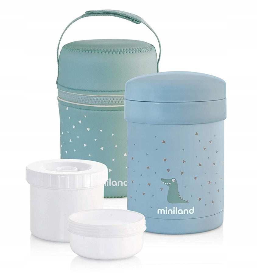 MINILAND Thermetic ételtermosz 700 ml + 2 tárolóedény és fogantyús tok