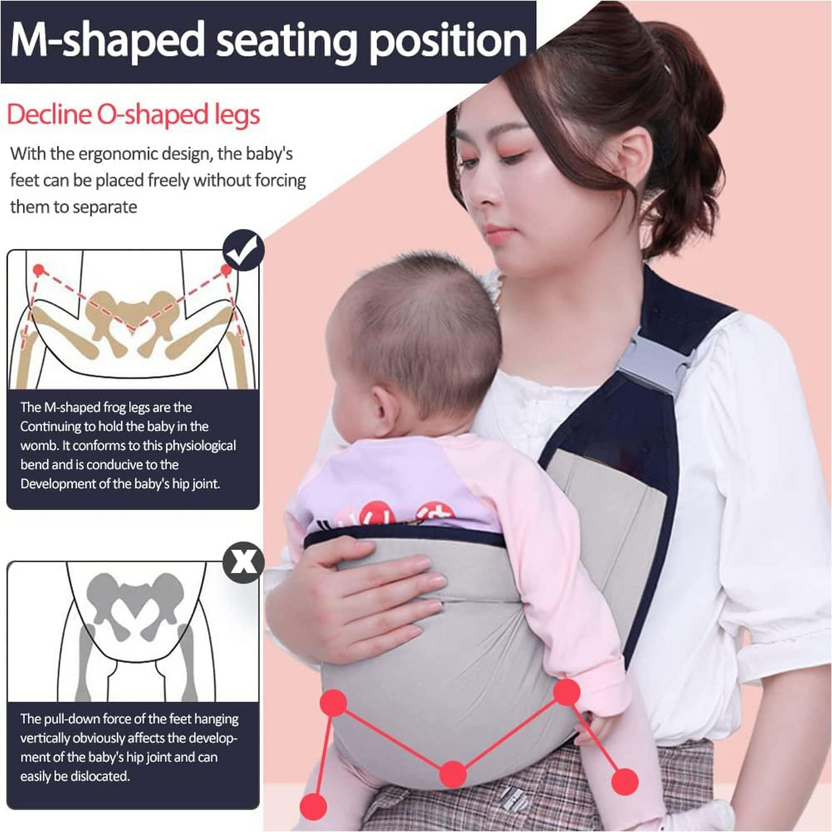 GUBBY GUPS porte-bébé CEINTURE écharpe jusqu'à 15kg