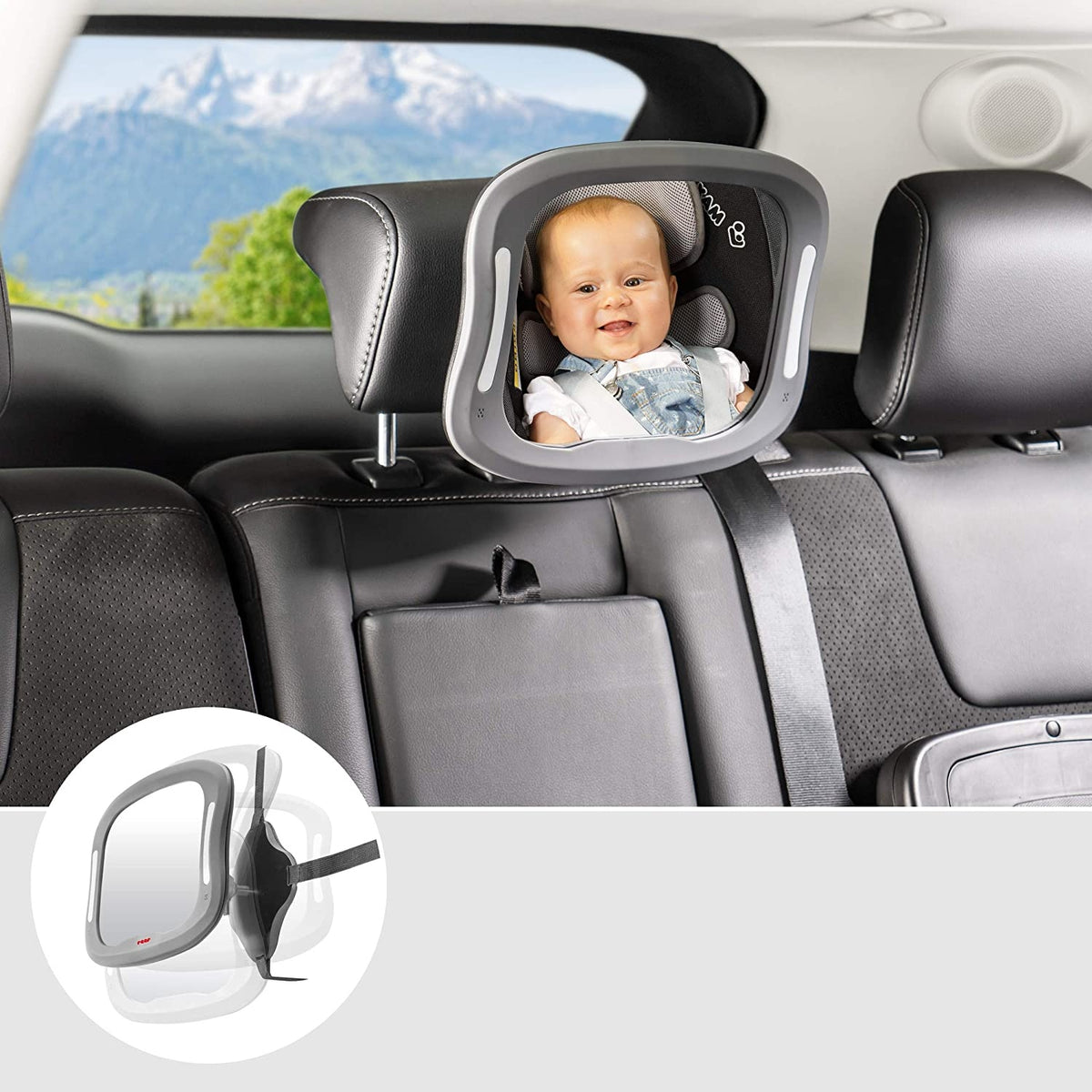 REER BabyView baby-watching mirror with light and remote control