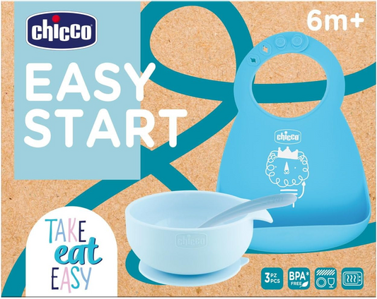 CHICCO Easy Start szilikon készlet tál kanál előke