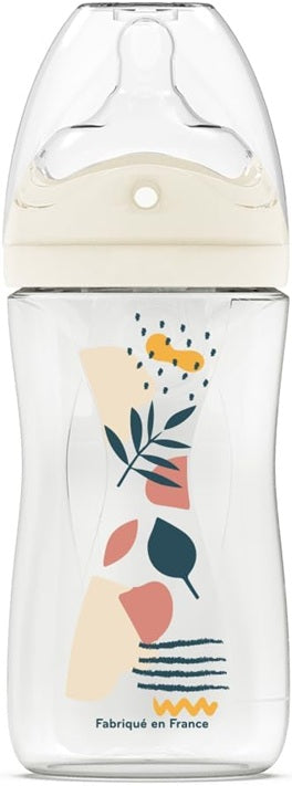 DODIE biberon 270 ml, tetină 2, debit mediu, 3 luni+
