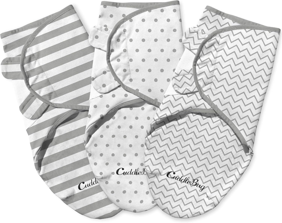 CUDDLEBUG cotton swaddles x3