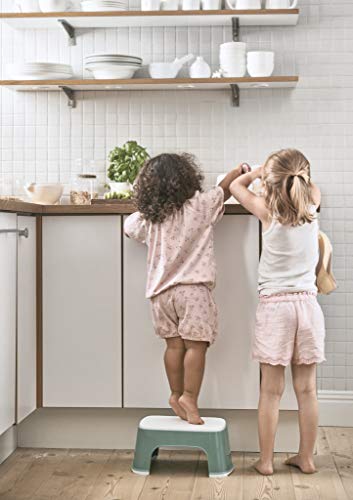 BabyBjörn Step Stool podest dla dzieci antypoślizgowy zielono-biały – zdjęcie 3