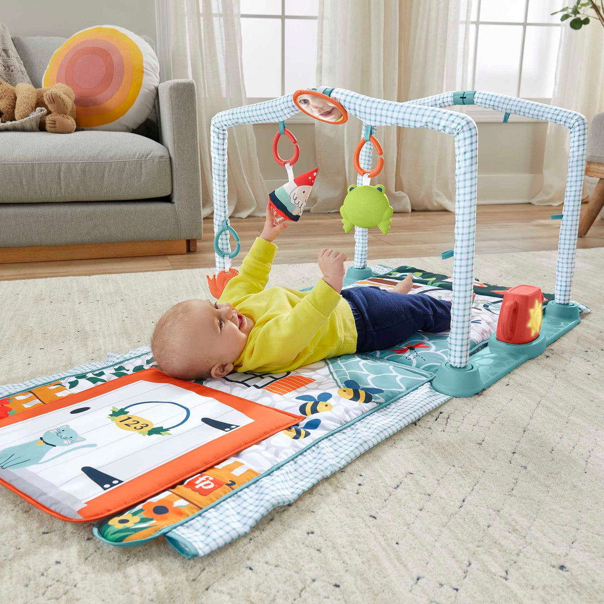FISHER-PRICE mata do zabawy 3w1 edukacyjna Domek Odkrywcy
