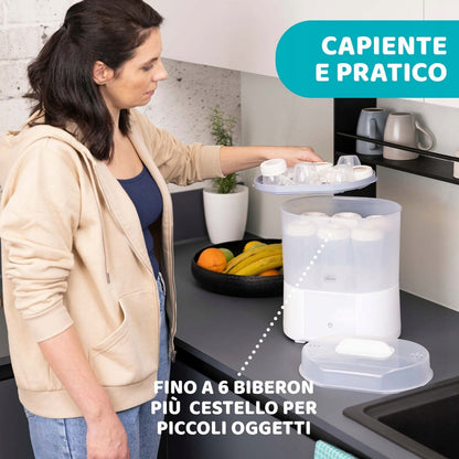 CHICCO All in Oneelectric steam steriliser with dryercolour whitemains supplymaterial plasticPRESERVATORY