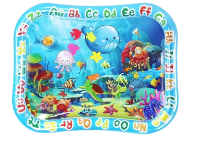 GARNHLOB mata wodna do zabawy na brzuszku 75 x 95 cm STWORZENIA MORSKIE, mata z motywem oceanu