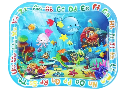 GARNHLOB mata wodna do zabawy na brzuszku 75 x 95 cm STWORZENIA MORSKIE, mata z motywem oceanu