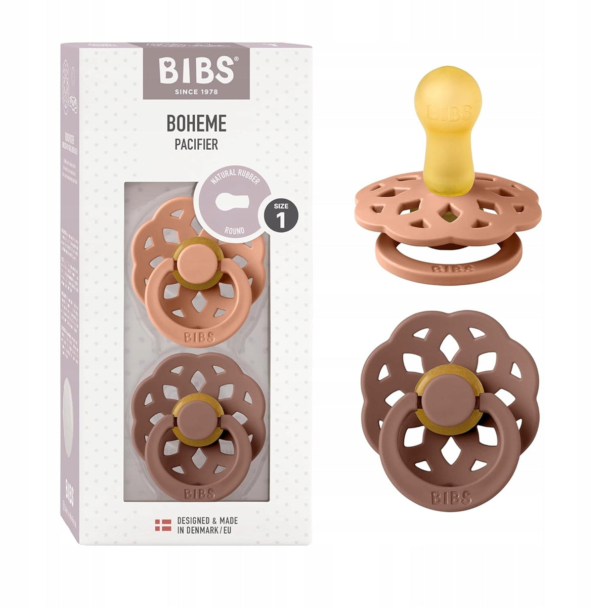 BIBS BOHEME smoczki uspokajające 2pack 0-6msc