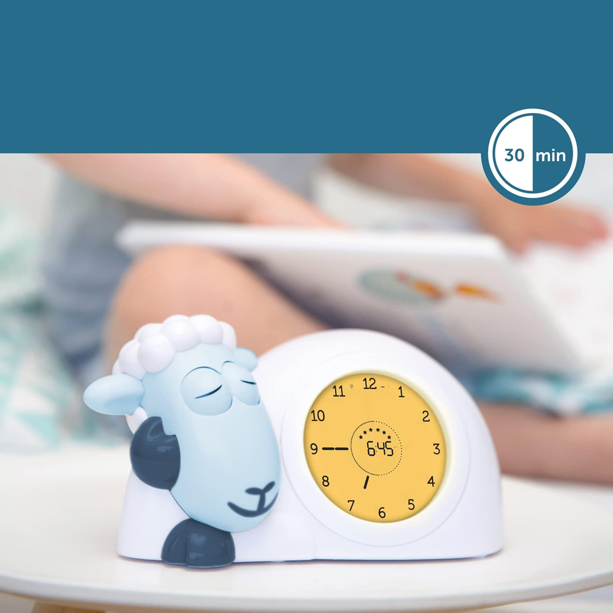 ZAZU Sam the Sheep sleep trainer, clock, and night lamp