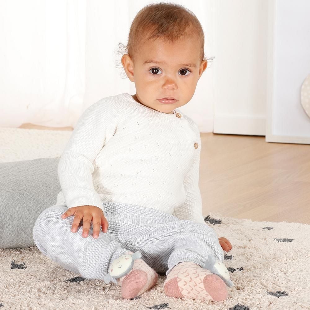 FEHN Havdyr babysokker med rangle 0-12 mdr.