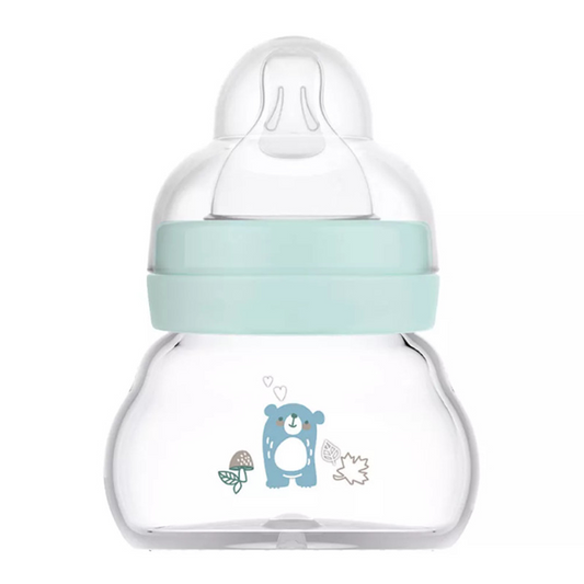 MAM Feel Good biberón de vidrio 90 ml 0 m+ tetina 1