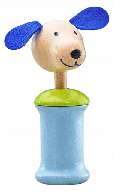 SELECTA Ringo houten grijpspeeltje met pieper HOND 12,5 cm