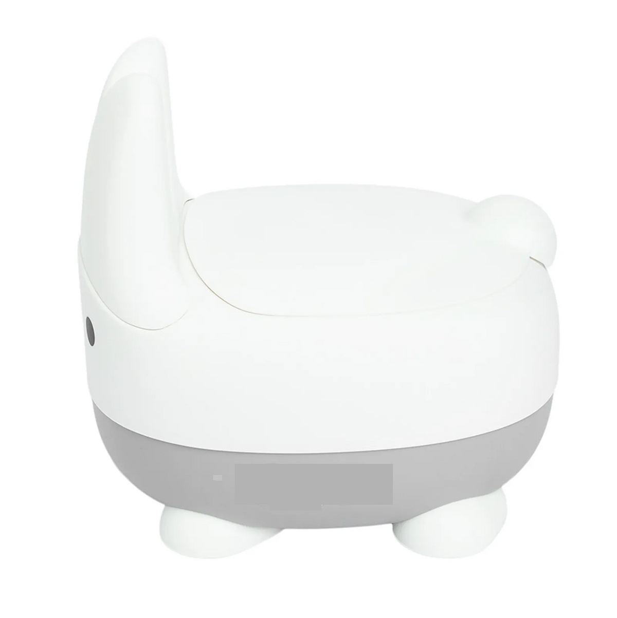 potty with removable insert and lid white and grey color