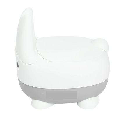 potty with removable insert and lid white and grey color