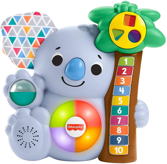 FISHER-PRICE interaktywny KOALA j.niemiecki GRG67, kolorowa zabawka edukacyjna z cyframi i światełkami