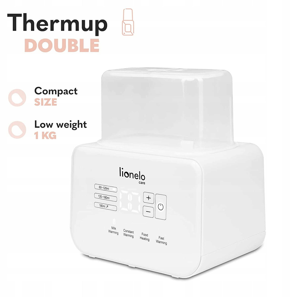LIONELO THERMUP DOUBLE bottle and sippy cup warmer