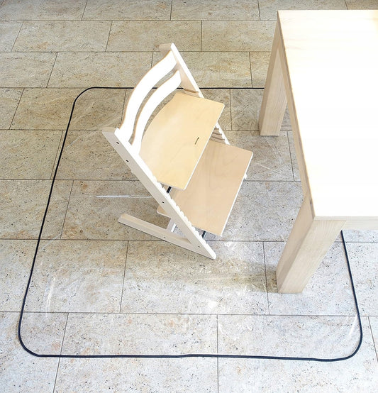 SUNNYBABY folia ochronna PODKŁADKA 140x140 pod krzesełko do karmienia, chroni podłogę przed plamami