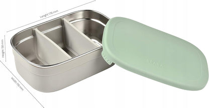 BEABA cutie de prânz lunchbox din oțel inoxidabil 760ml cu compartimente