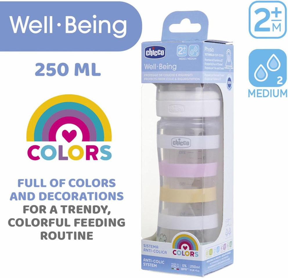 CHICCO Well Being cumisüveg 2 hónap+ 250 ml