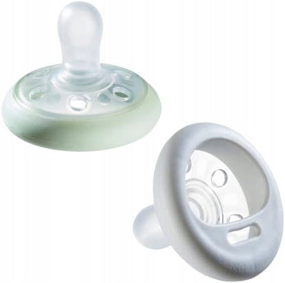 TOMMEE TIPPEE orthodontische fopspeen x2 6-18 maanden GLOW IN THE DARK