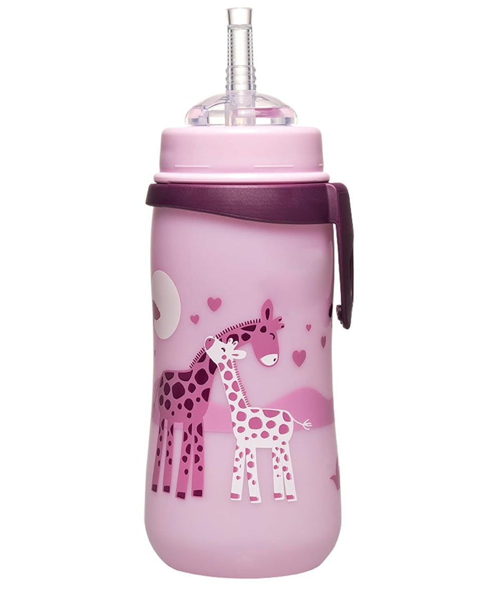 NIP Straw Cup non-spill cup with giraffe motif