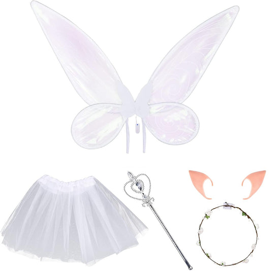 FORMIZON alas de hada con luces LED + varita, corona y orejas 46 x 65 cm