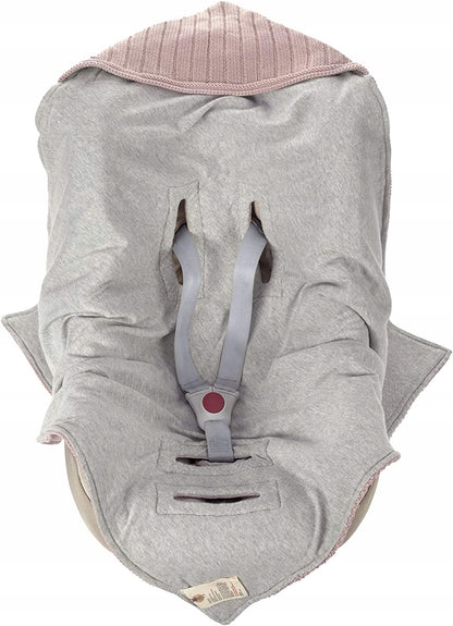 LÄSSIG Fußsack für Babyschale Decke GOTS