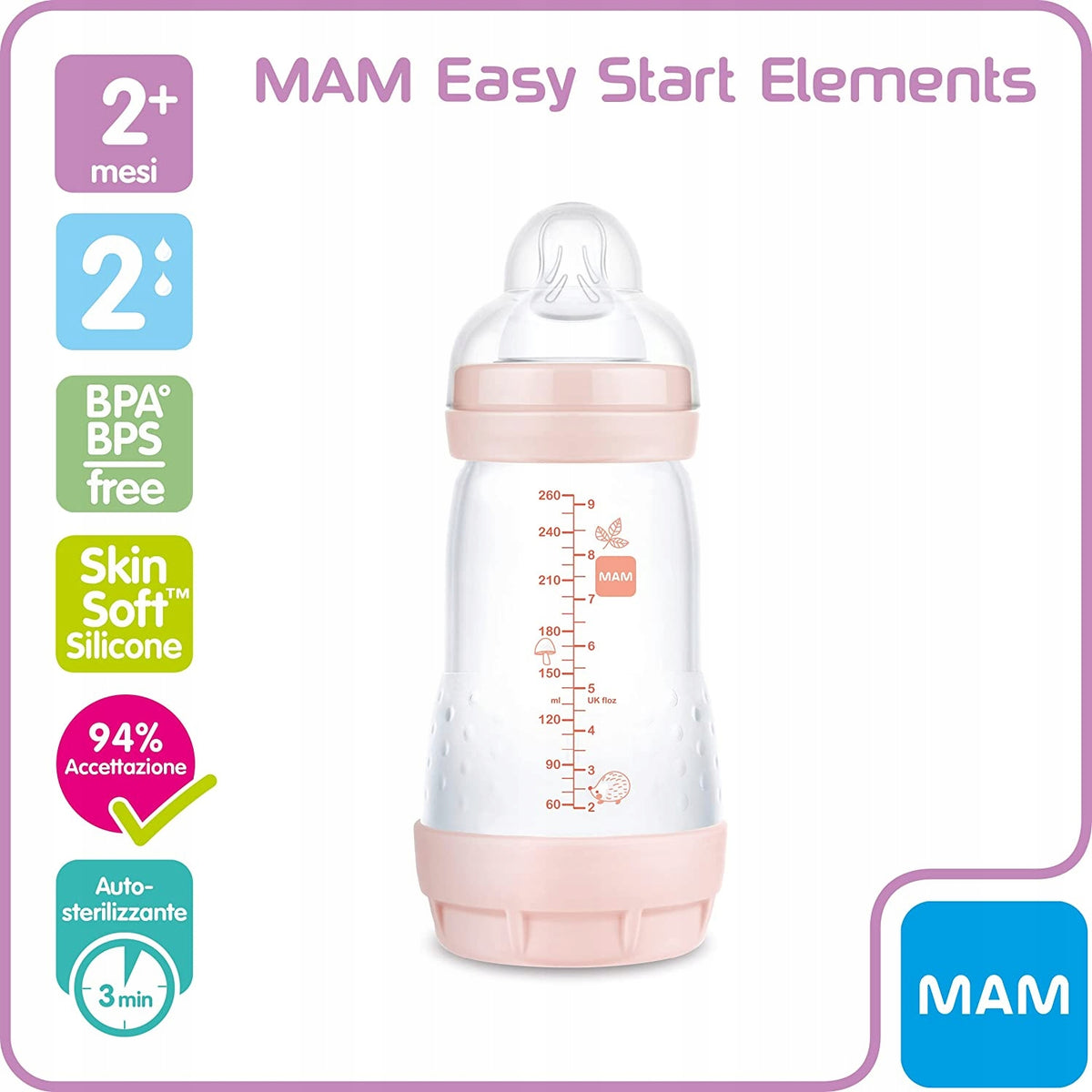 MAM Easy Start biberon anti-colique 260ml 2m+