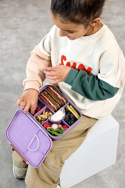 LASSIG Bento boîte à déjeuner avec compartiments amovibles 17x21 cm PETIT CŒUR