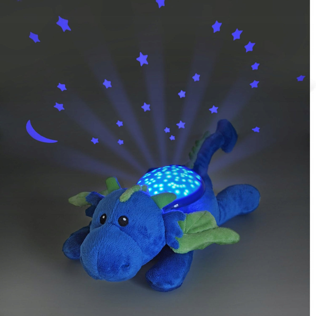 CLOUD B Twilight Buddies krammedyr og stjerneprojektor DRAGE 28 x 40 cm