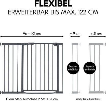 HAUCK Clear Step bramka schodowa montowana bezinwazyjnie 96-101