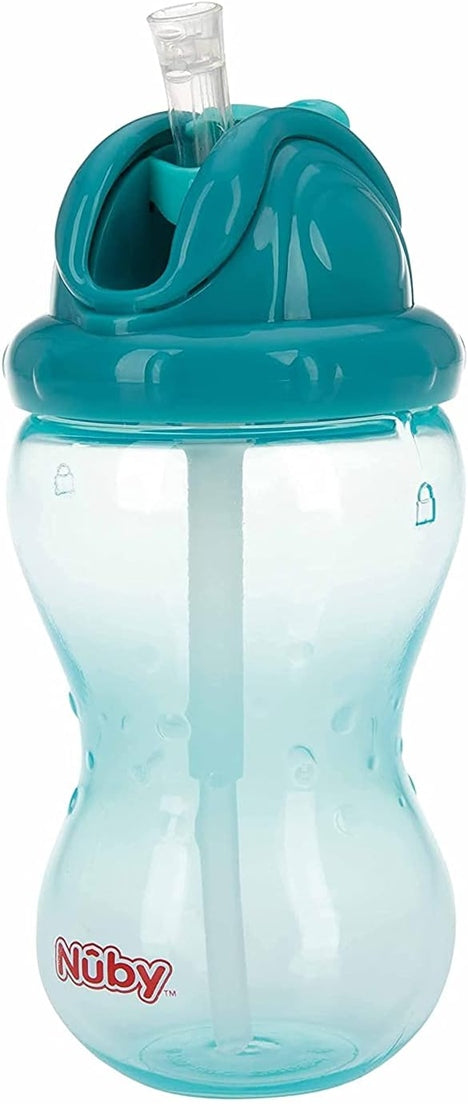 NUBY Flip-it Cup kubek niekapek ze słomką 12 m+ 360 ml