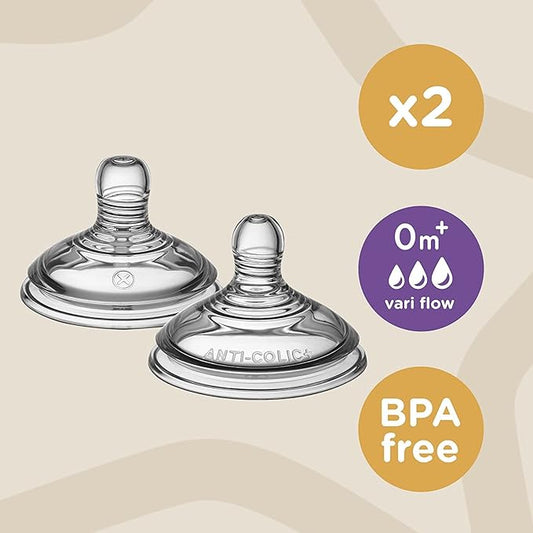 TOMMEE TIPPEE suzete 0m+ x2 VariFlow Closer to Nature