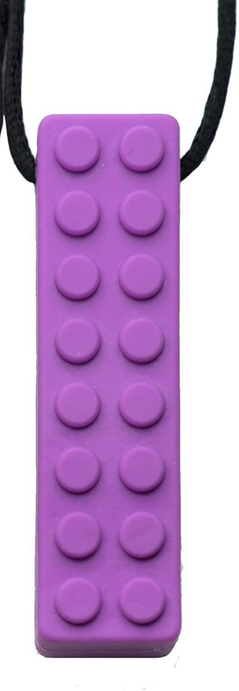 TILCARE Chew Chew naszyjnik gryzak uspokajający 1,8 x 6,4 cm FIOLETOWY