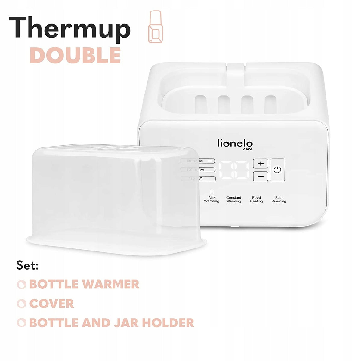LIONELO THERMUP DOUBLE bottle and sippy cup warmer