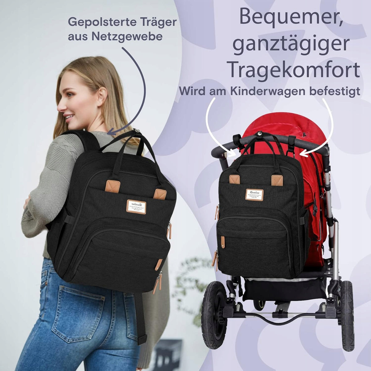 RUVALINO kinderwagen rugzak met accessoires