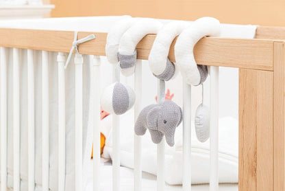 NATTOU spirale en coton avec sons pour poussette siège-auto ÉLÉPHANT TEMBO
