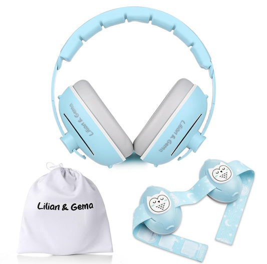 LILIAN & GEMA 2-i-1 høreværn med støjreduktion 25 dB + etui UGLE