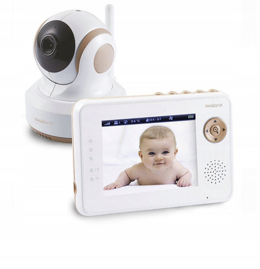 AVAILAND FollowBaby zdalnie sterowana cyfrowa niania elektroniczna 3,5" biała kamera z monitorem LCD i trybem nocnym