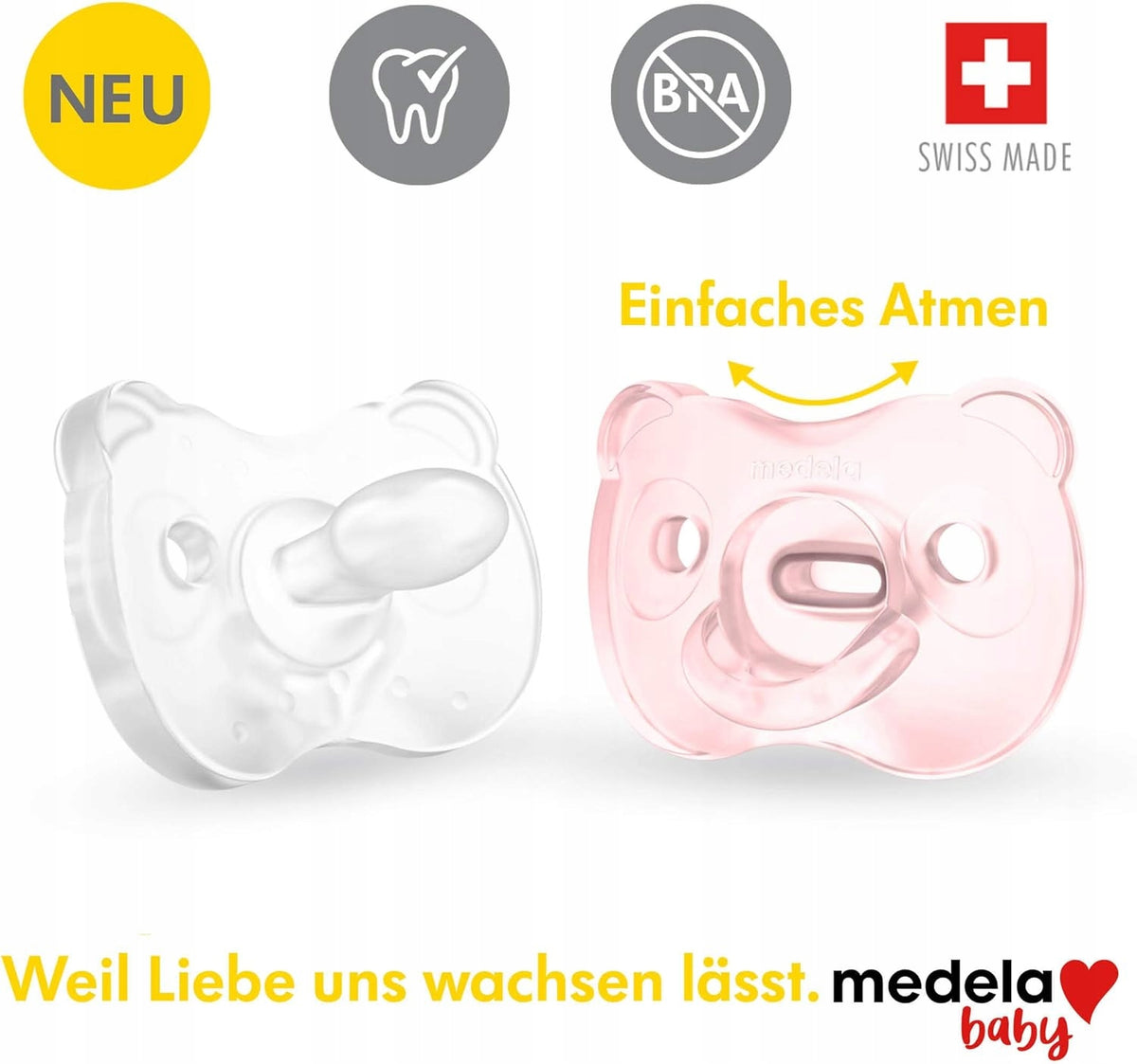 MEDELA nyugtató cumi, 2 db szilikon 0–6 hónap