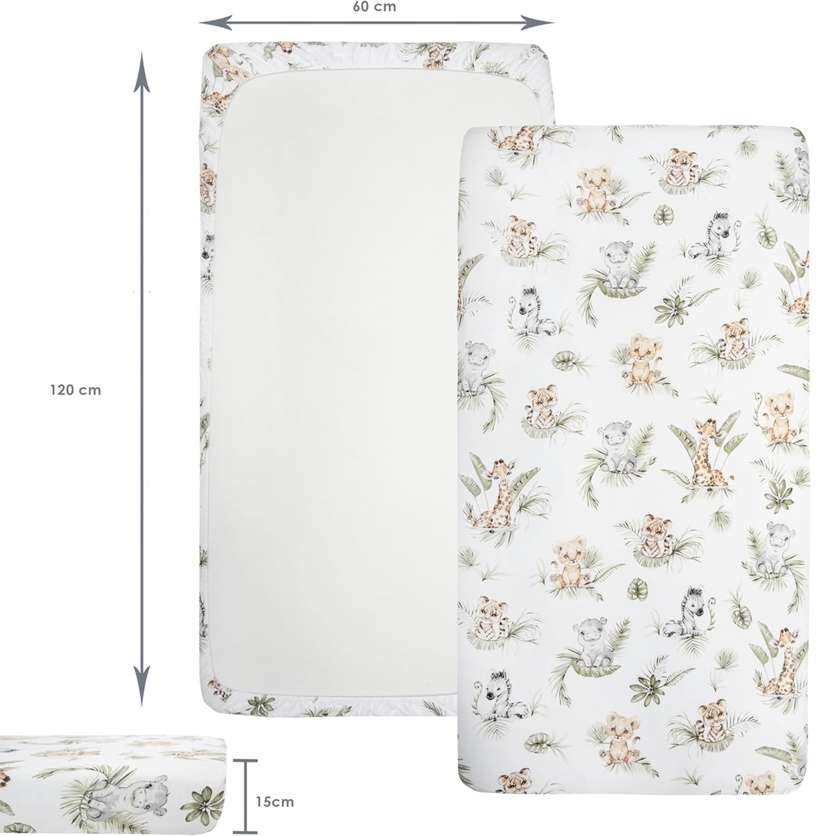 MEDIPARTNERS lepedő kiságyhoz 60cmx120 cm 3 db