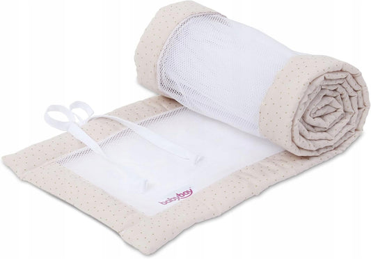 BABYBAY ochraniacz do łóżeczka 200x24 przewiewny ochraniacz siatkowy do łóżeczka niemowlęcego