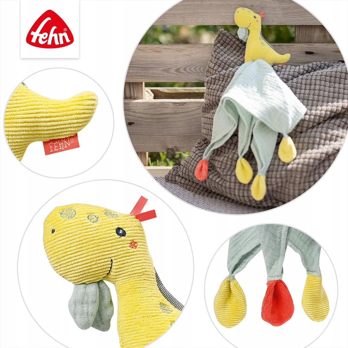 FEHN Happy Dino couverture doudou