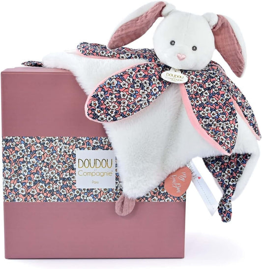 DOUDOU et COMPAGNE komforter przytulanka z kocykiem 27cm, wielokolorowa pluszowa zabawka 0+