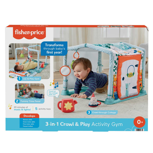 FISHER-PRICE 3-in-1 Spieldecke Lernspielzeug Entdeckerhaus
