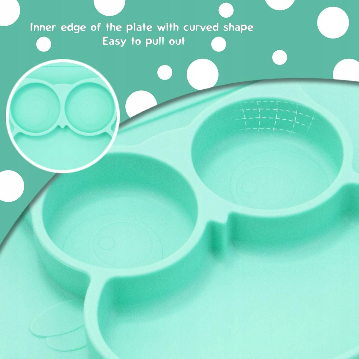 ASSIETTE en silicone BUMKINS avec set de table et couverts