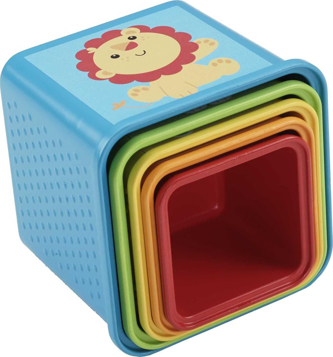 FISHER-PRICE Stack & Explore Blocks különböző méretű építőkockák, 5 db