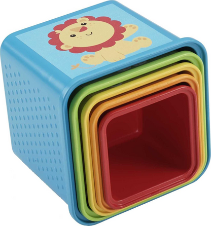FISHER-PRICE Stack & Explore Blocks különböző méretű építőkockák, 5 db