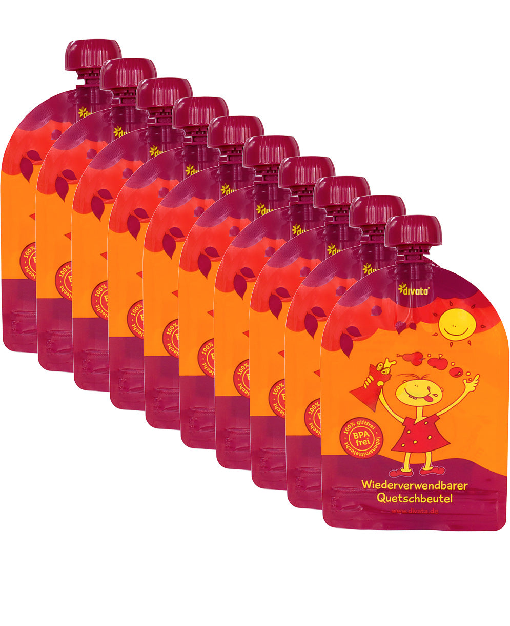 DIVATA MINI set of squeeze pouches x10