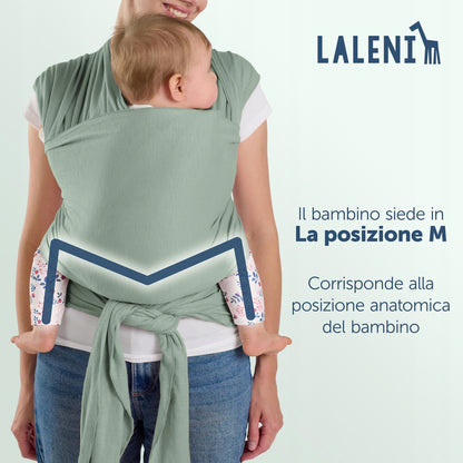LALENI écharpe extensible pour porter bébé jusqu'à 15 kg